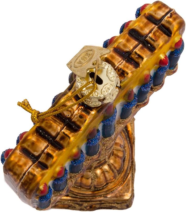 Kurt S Adler 4 1 2 Inch Noble Gems Glass Menorah Ornament