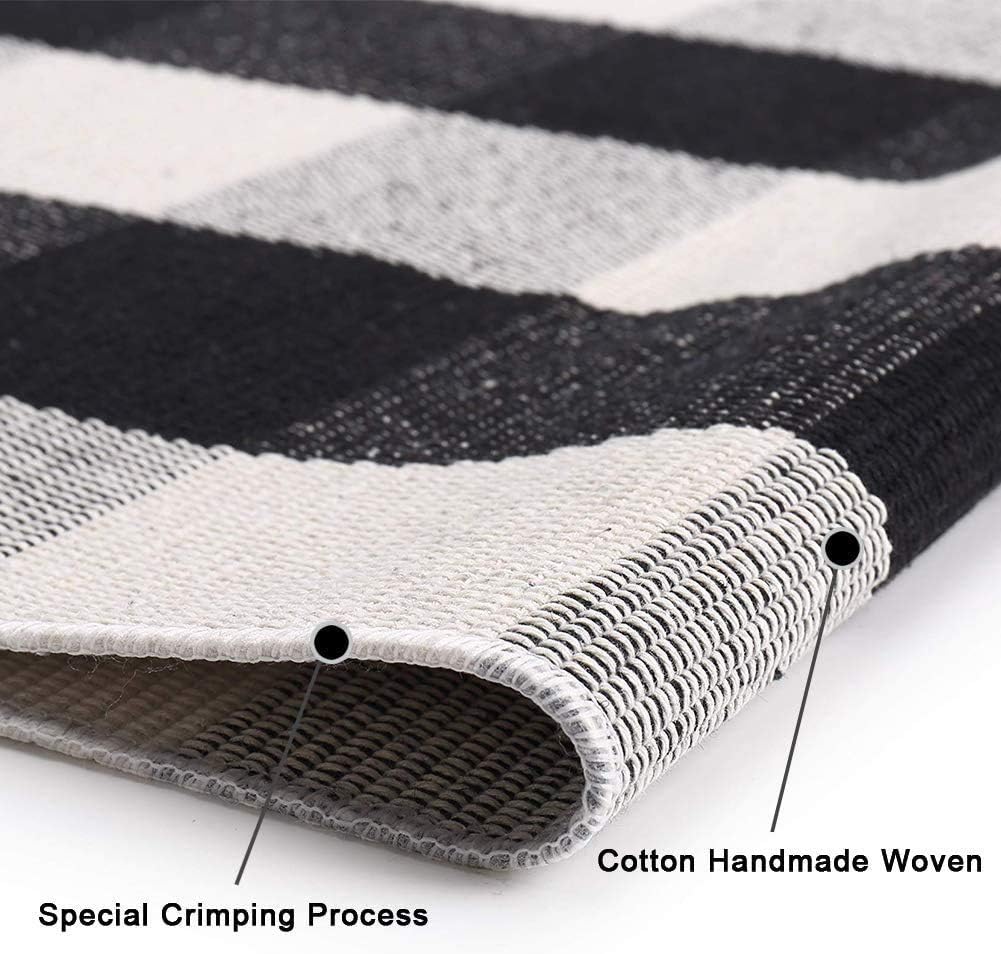 KaHouen Cotton Buffalo Check Rug 275x43 Inches