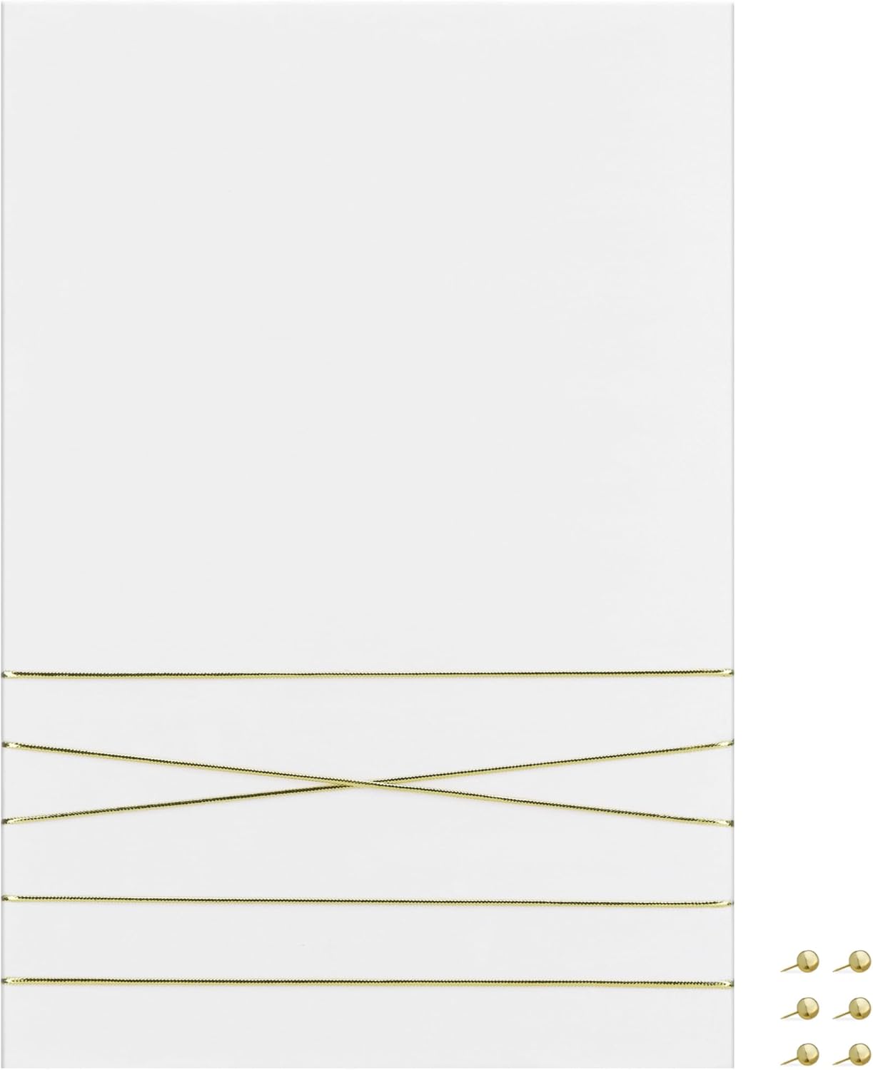 Navaris Velvet Memo Board 12x17 6 Push Pins White