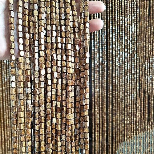 Wcxixo Bamboo Beaded Door Curtain Handmade Decorative Panel