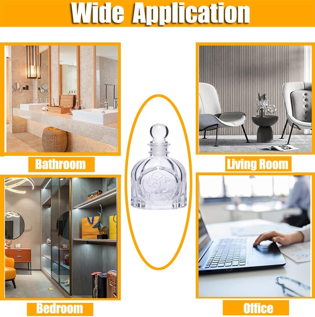100ML Clear Glass Diffuser Bottle with Lid