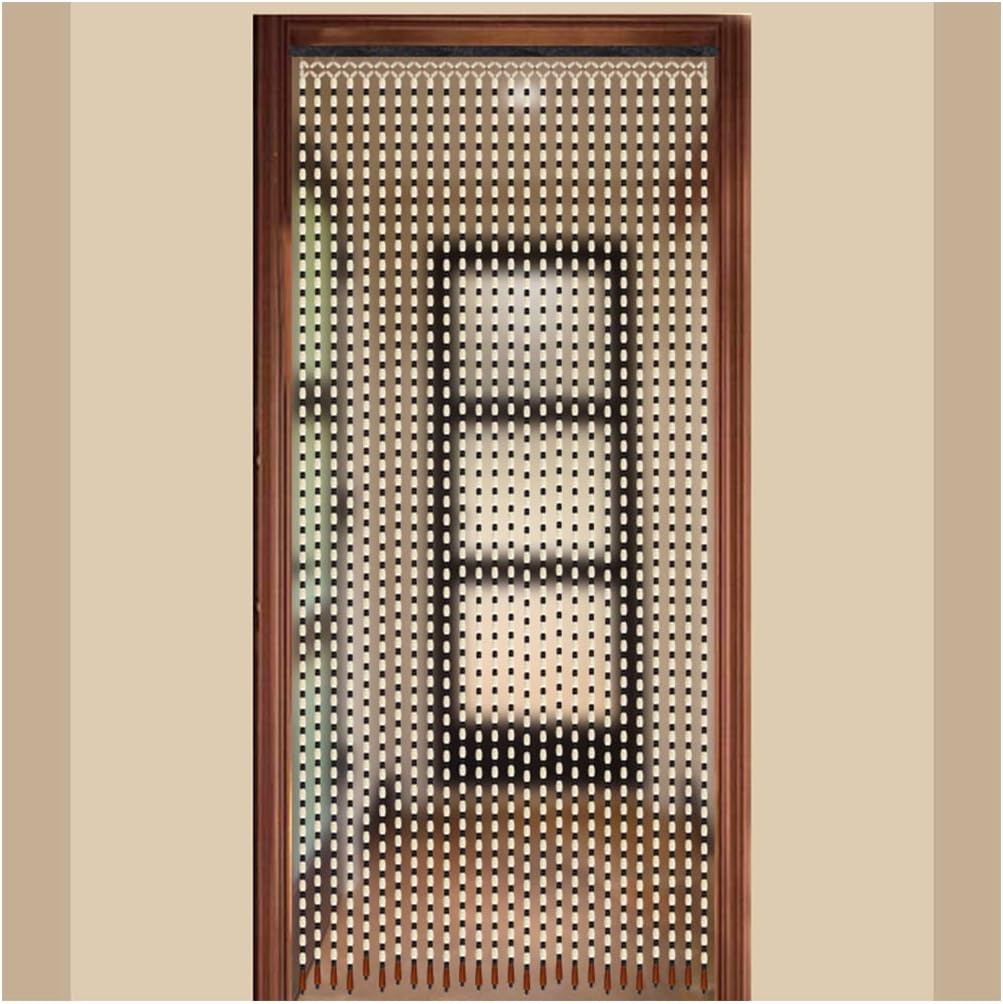 ZHOUXIAO Handmade Wood Bead Curtain for Doorway