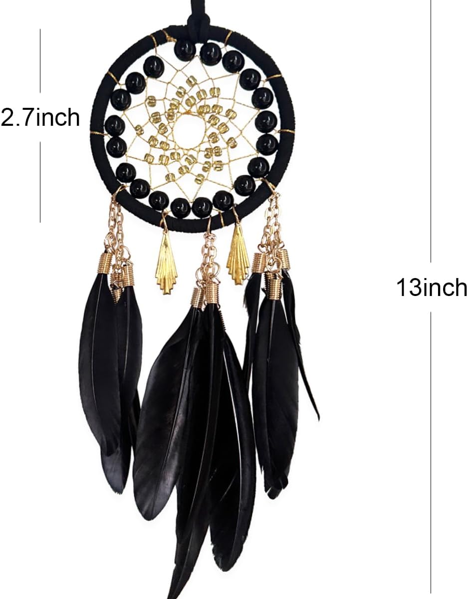 Black Dream Catcher Car Mirror Hanging Decor