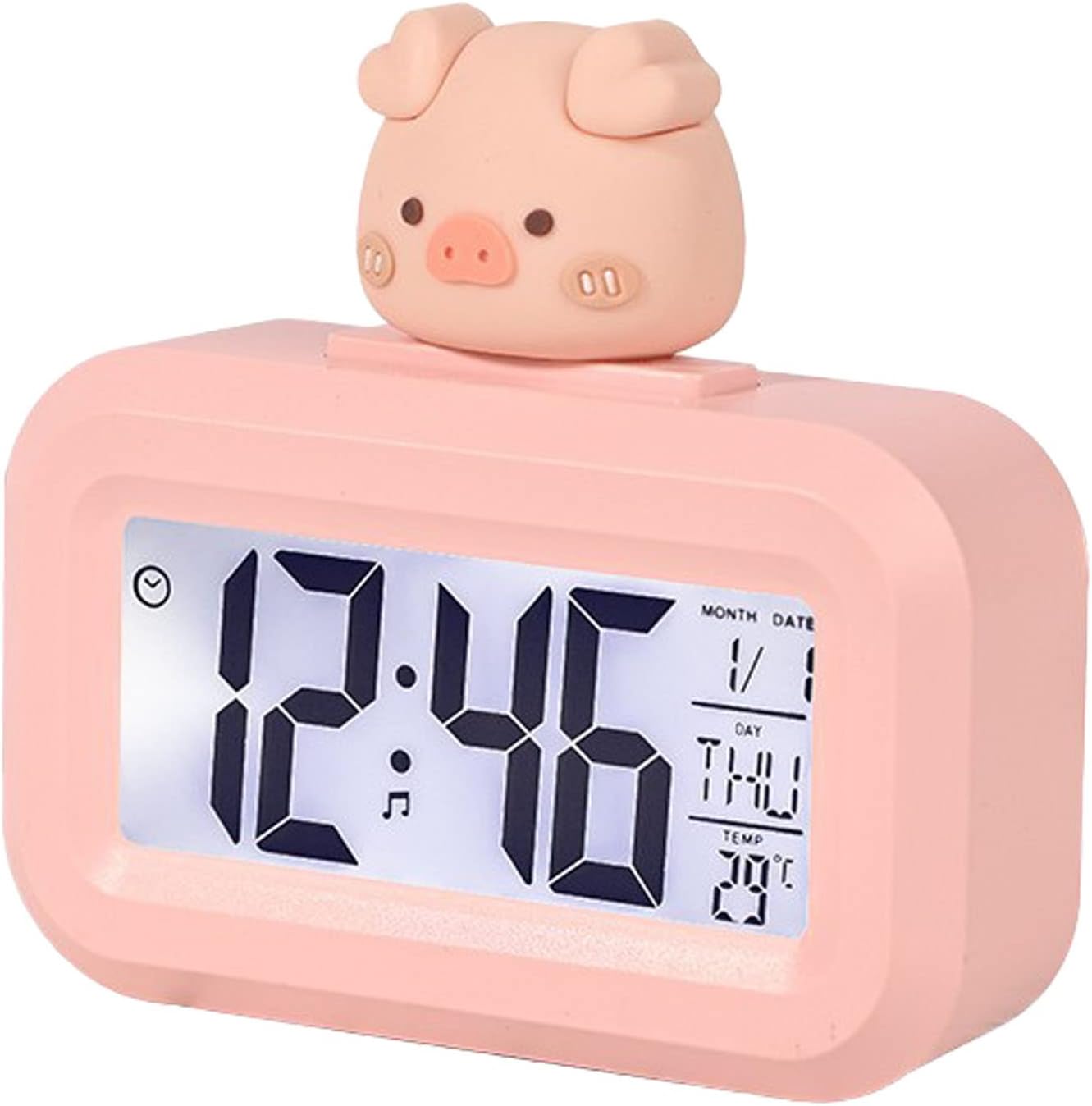 Kawaii Alarm Clock with Cartoon LED Display