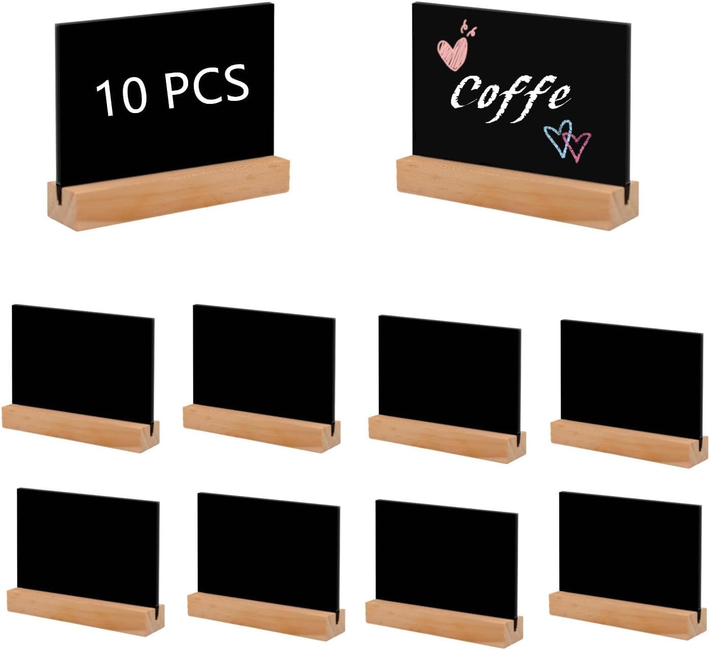 4x3 Inch Mini Chalkboards 10 Pcs Double Sided Signs