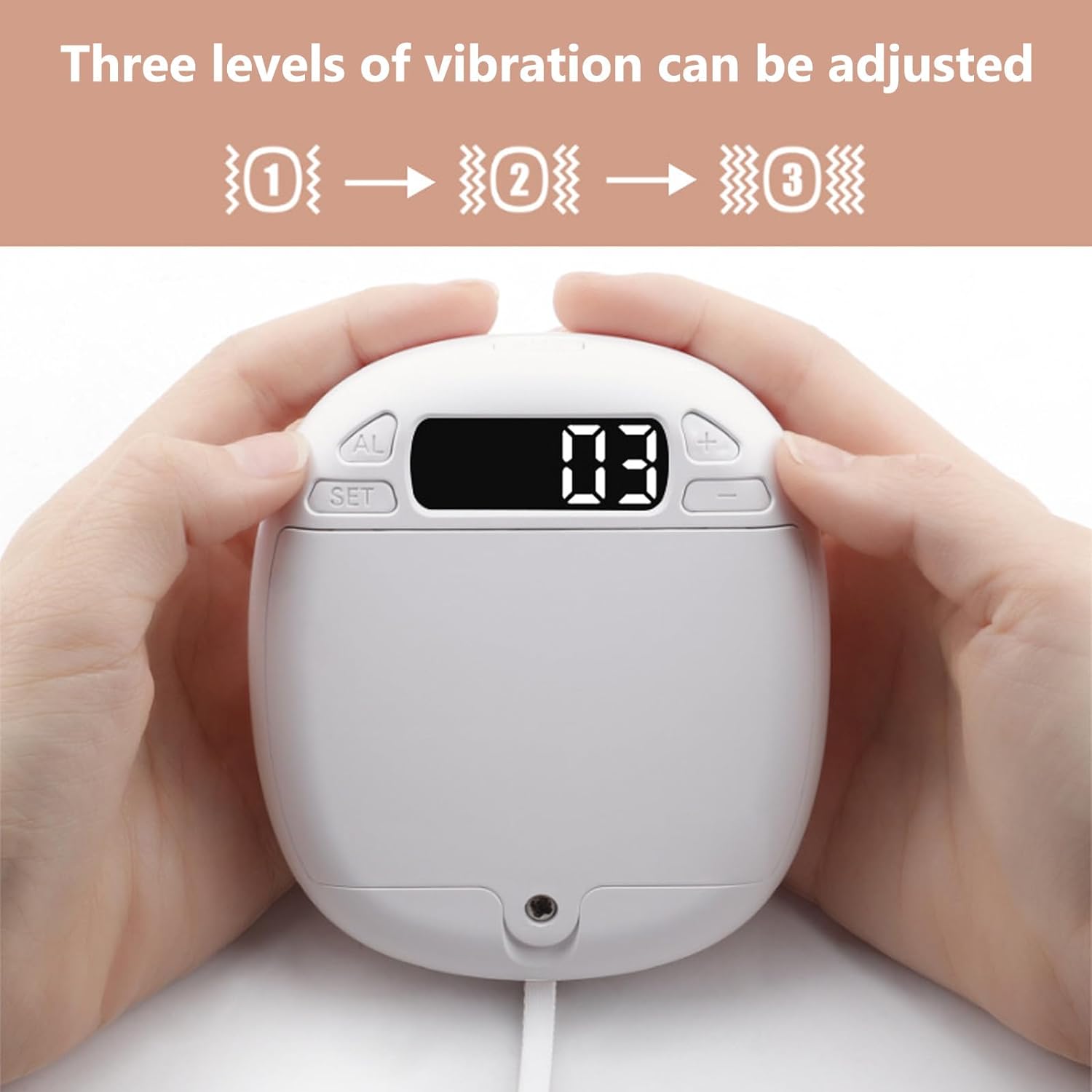 Vibrating Alarm Clock Under Pillow with Dual Alarms and 3 Levels