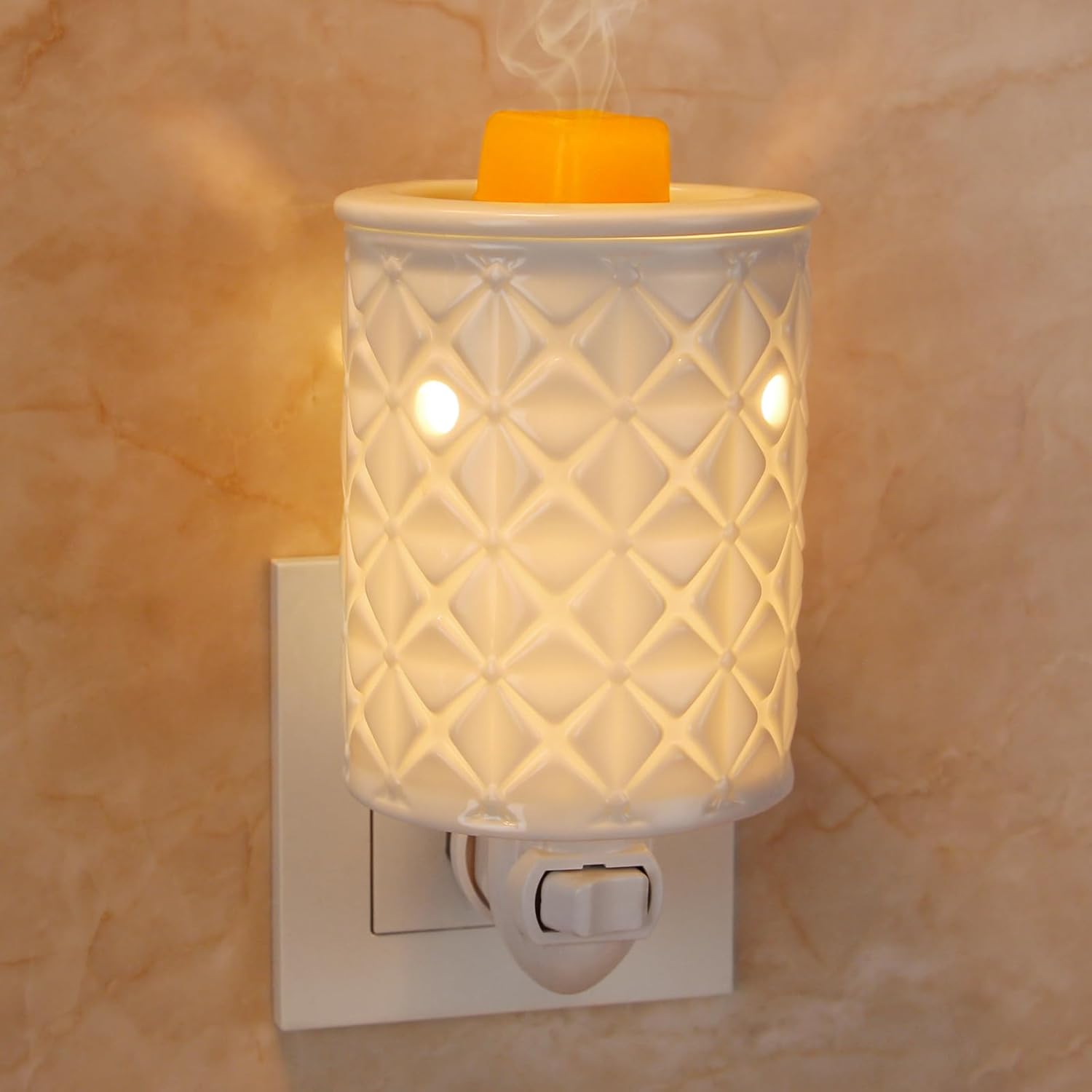 STAR MOON Ceramic Wax Melt Warmer with Night Light