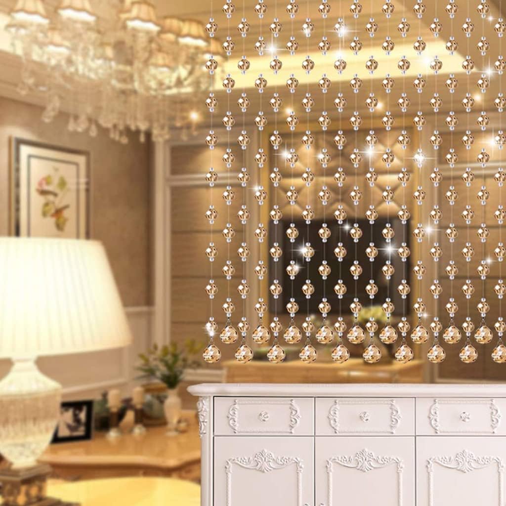 ZHOUXIAO Crystal Beaded Curtain Door Divider