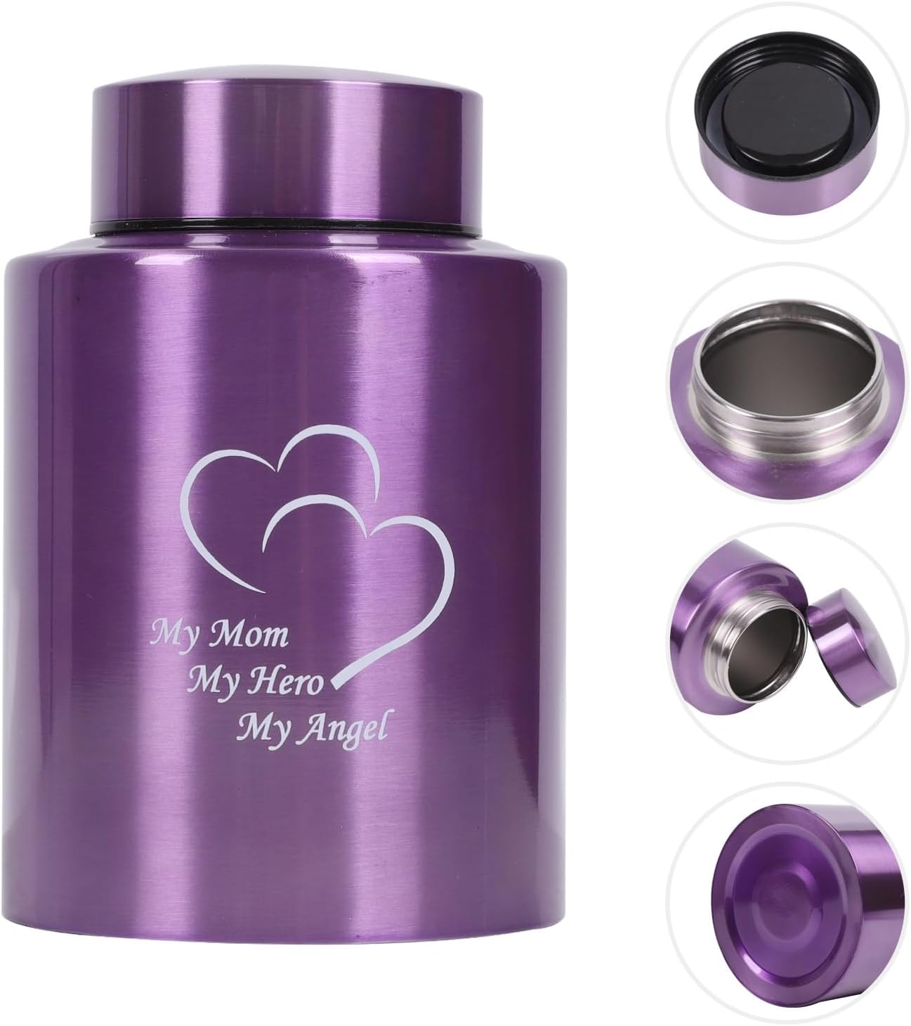 Medium Stainless Steel Urn for Human Ashes Keepsake