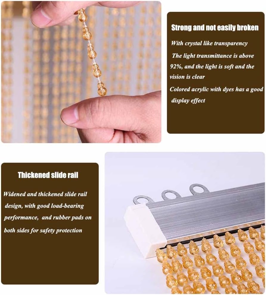 Clear Gourd Beaded Curtains 100 Strand 100x200cm