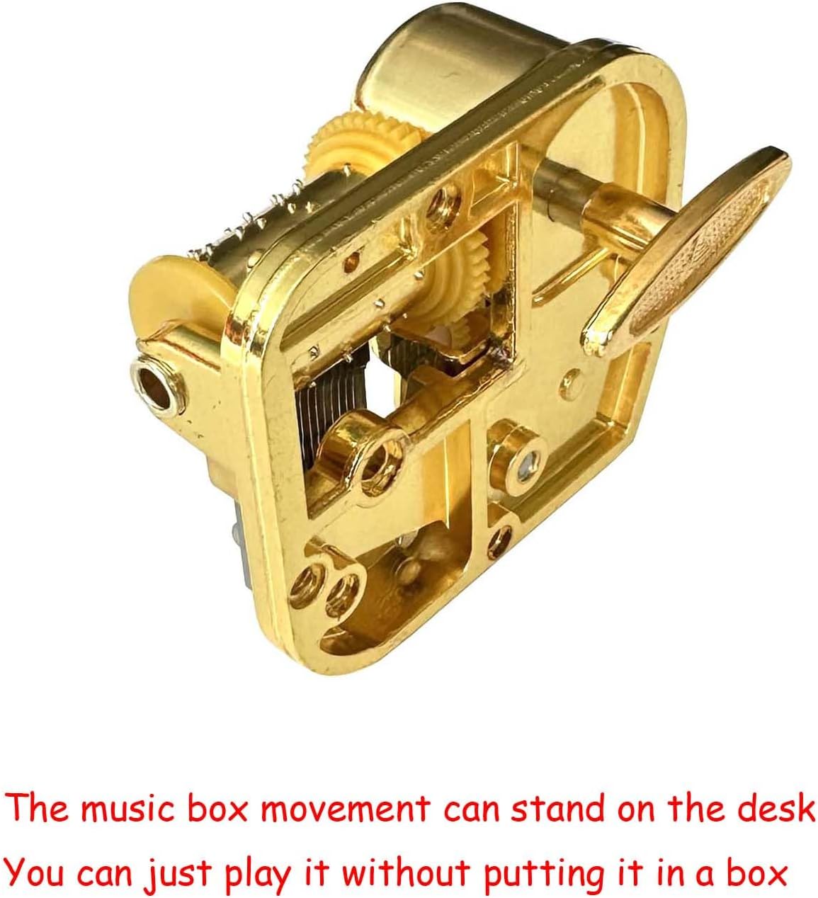 Pursuestar Wind Up Music Box Movement 18 Note Gold