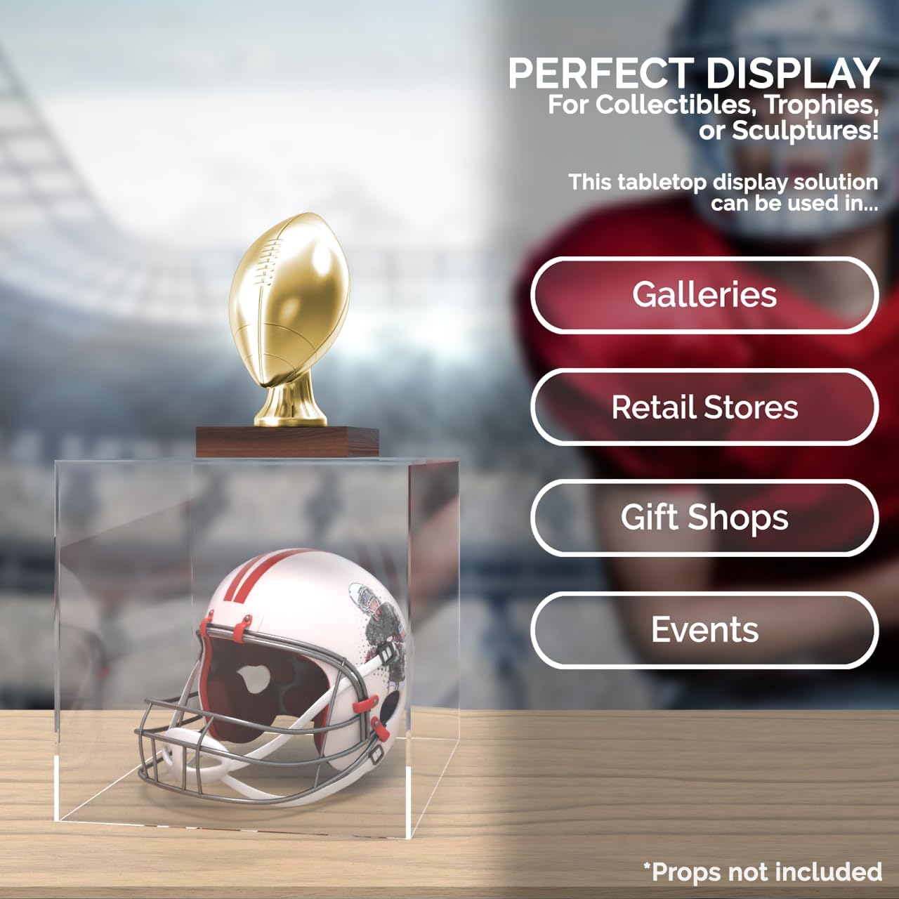 18 Inch Clear Acrylic Display Riser Box for Home and Events