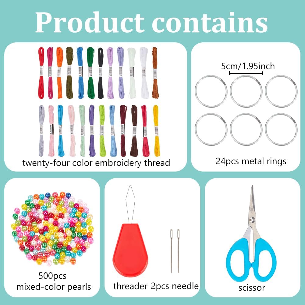 INFUNLY 24PCS DIY Dream Catcher Kit for Beginners
