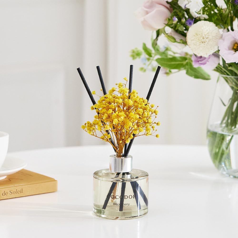 Cocodor Flower Reed Diffuser Set 67oz Lemon Eucalyptus Scent