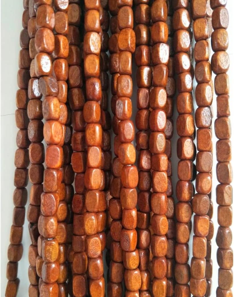 90 Strands Handmade Solid Wood Beaded Curtain with Rods Red 90x80cm