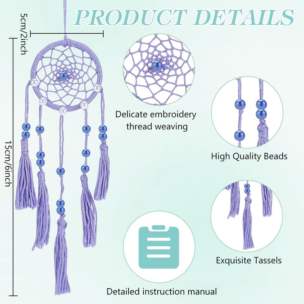 INFUNLY 24PCS DIY Dream Catcher Kit for Beginners