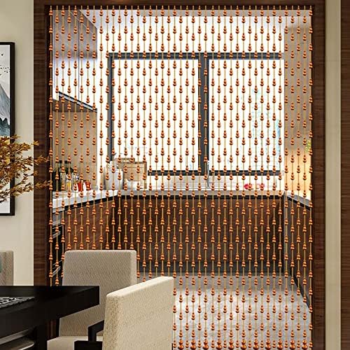 XOOFMASS Wood Beaded Curtain for Door Partition