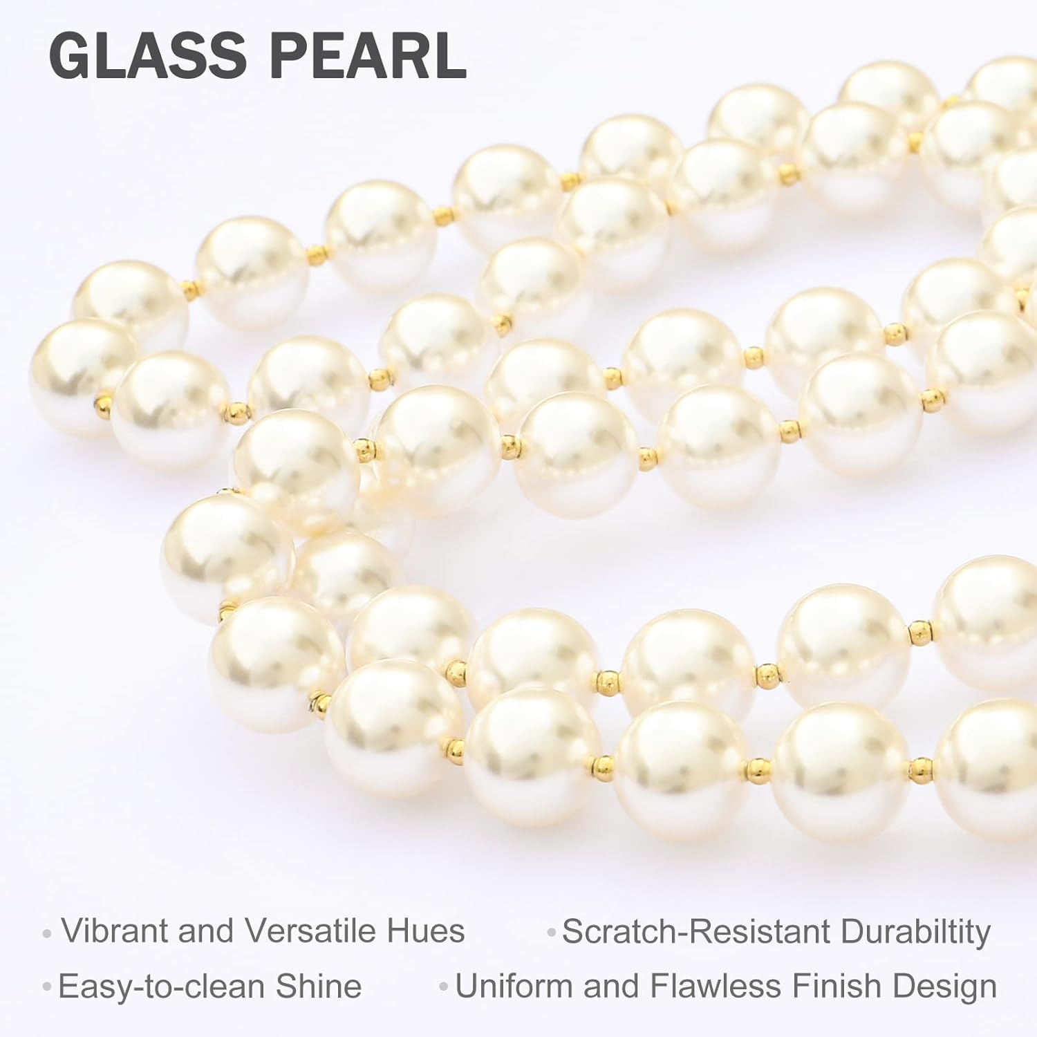 Glass Pearl Garland Tassel 35 Inch Farmhouse Decor