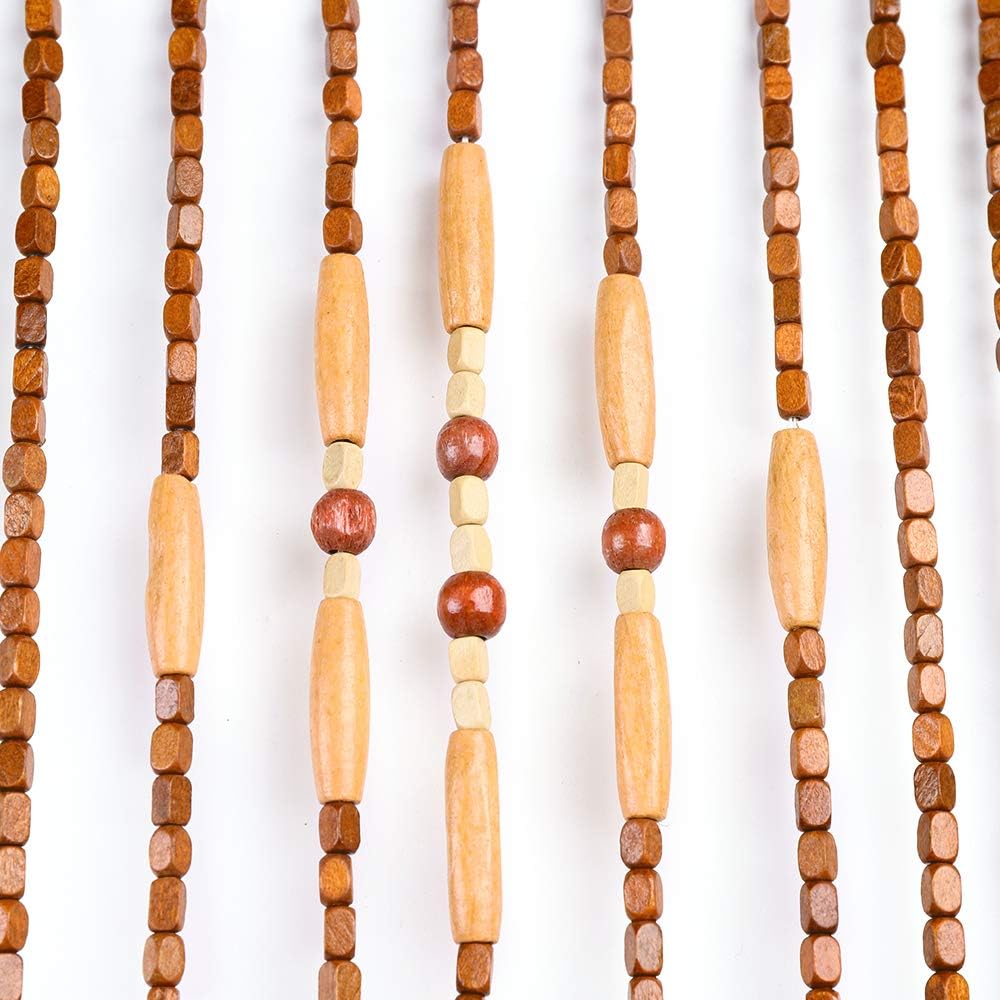 Eapmic 32 Line Bamboo Wood Beaded Curtain