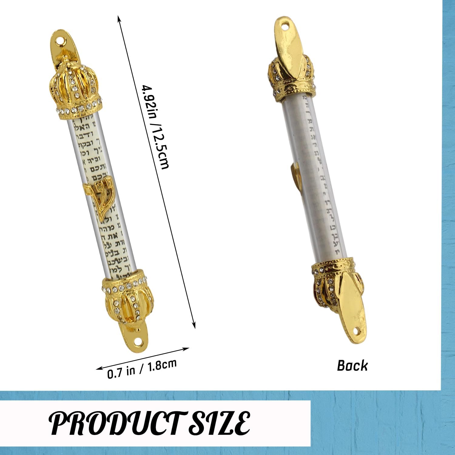 Prefdo Gold Plated Mezuzah Door Frame Decor