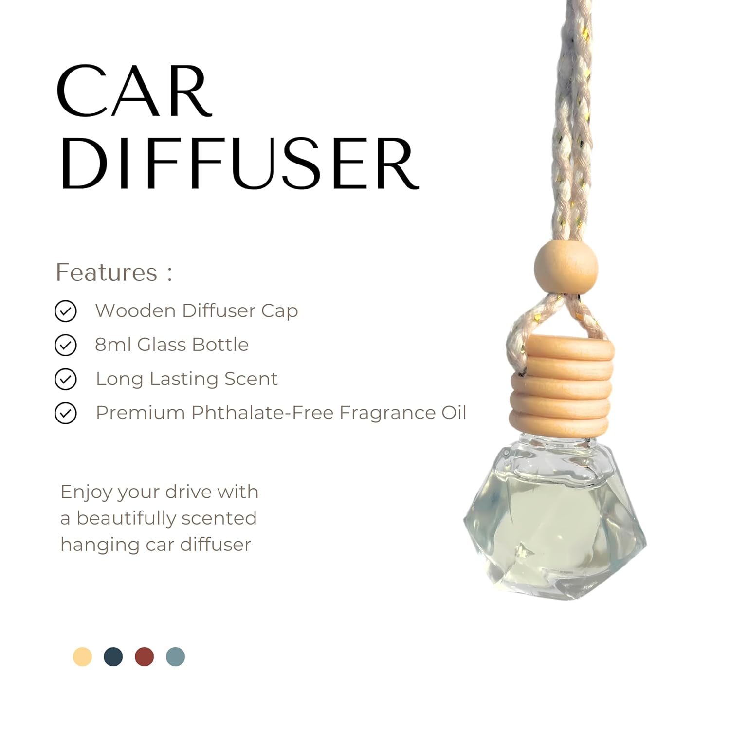 Hily Candles Car Diffuser 2 Pack Phthalate-Free