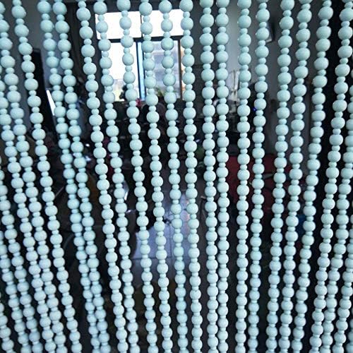 OKUOKA 26 Strands Beaded Door Curtain White