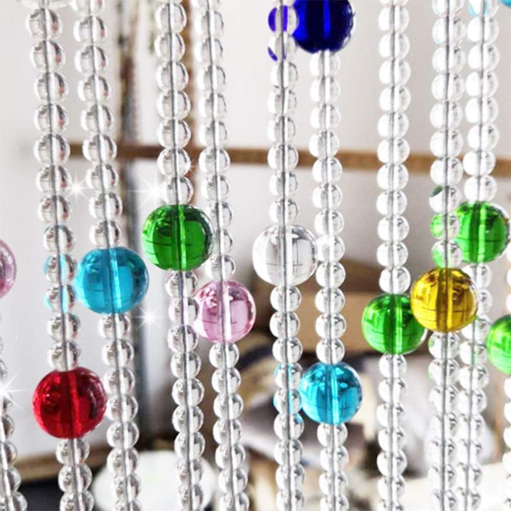 Etlegor Multicolor Crystal Beaded Curtain 21 Strands