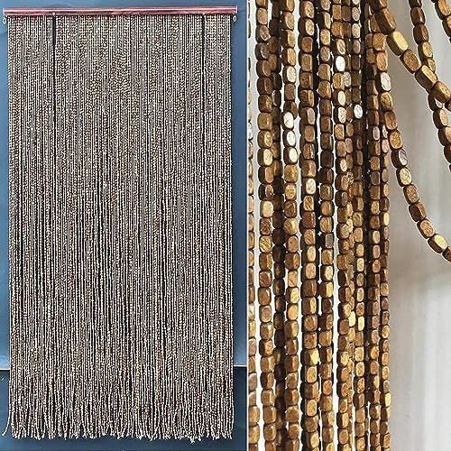 Wcxixo Bamboo Beaded Door Curtain Handmade Decorative Panel