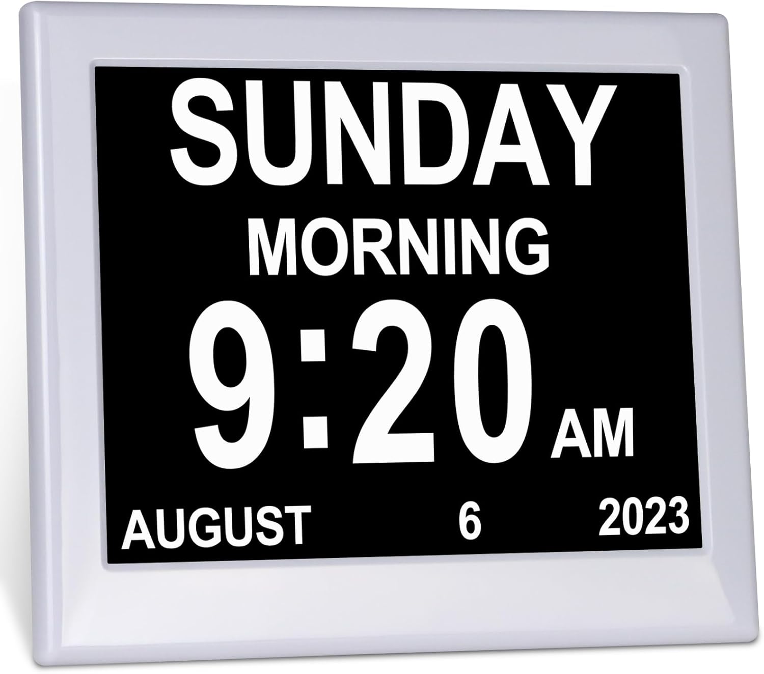 Digital Day Date Time Clock for Seniors with Medication Reminders