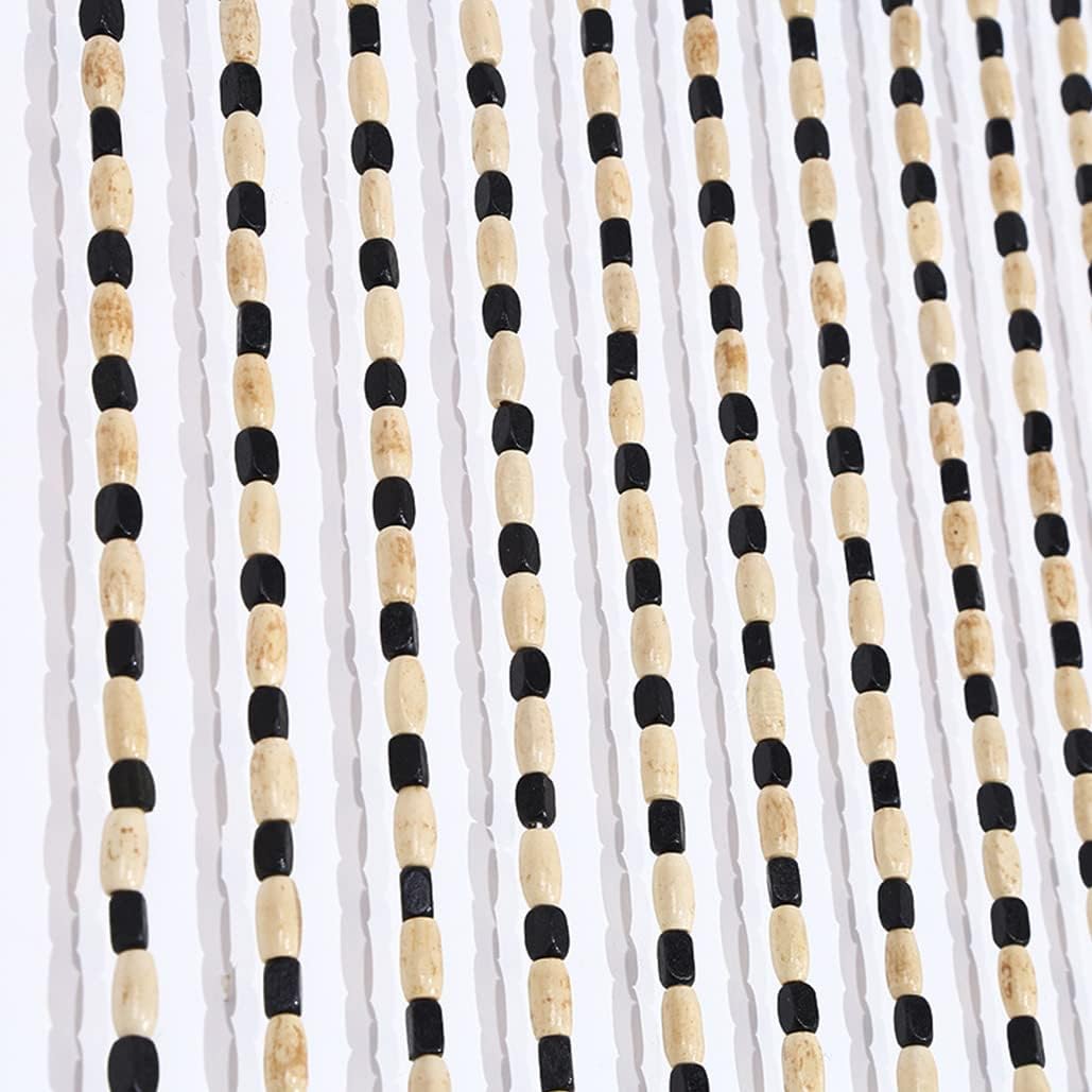 ZHOUXIAO Handmade Wood Bead Curtain for Doorway