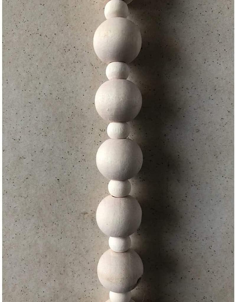 ZHOUXIAO 31 Strand Wood Beaded Curtain for Doorways