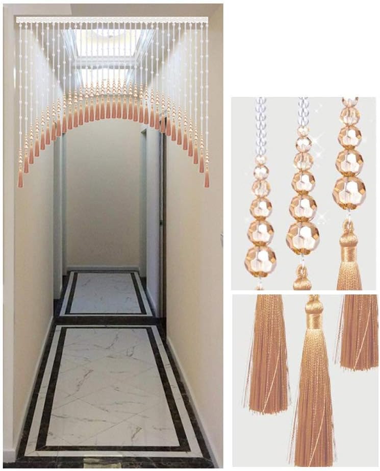 Crystal Beaded Curtain for Doorway Passage Decor 135x100CM