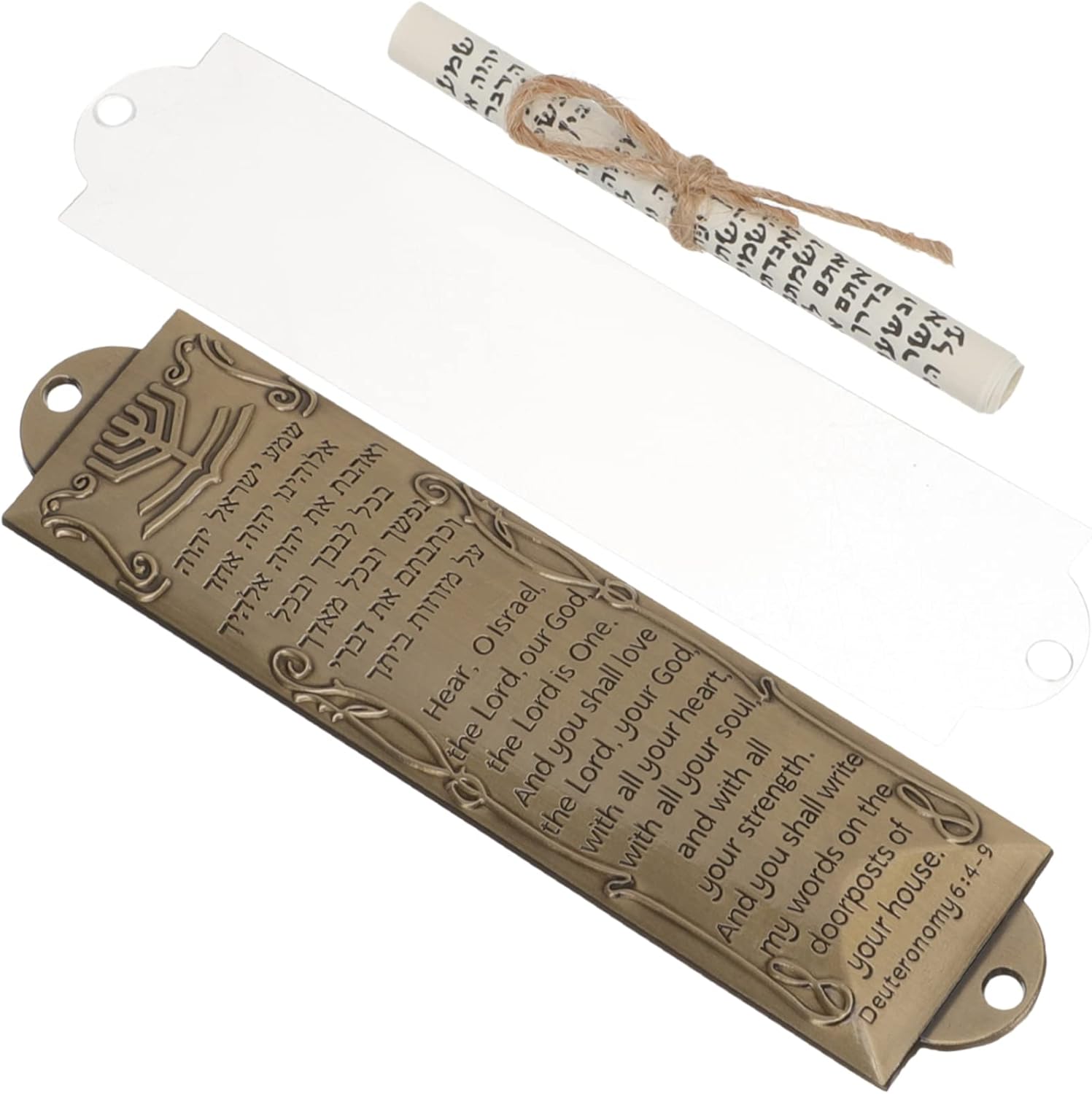 IMIKEYA 6 Set Hebrew Pomegranate Mezuzah Bronze Decor