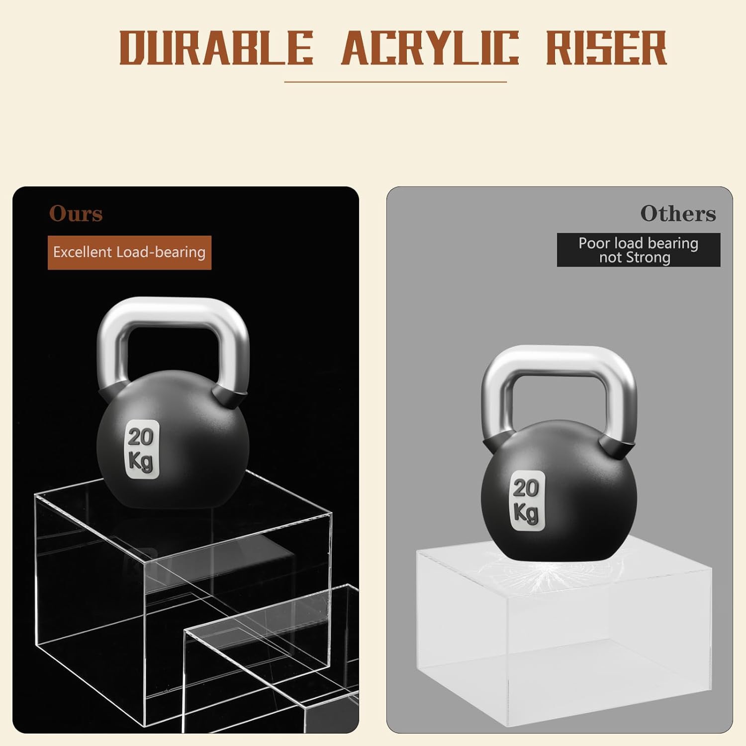 3 Pack Acrylic Risers Display Stands for Jewelry and Collectibles