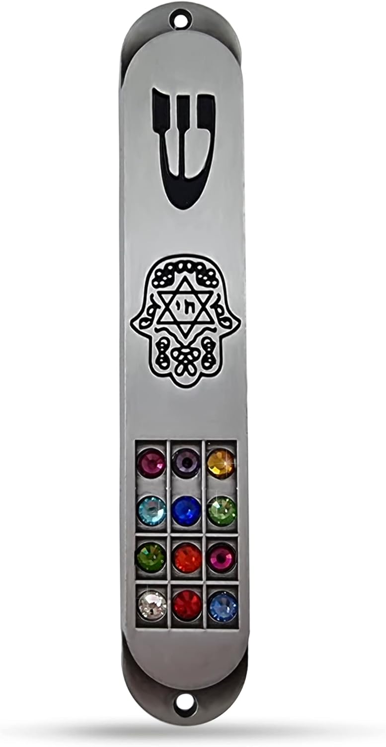 Talisman4u Pewter Mezuzah Case with Scroll 35 Inch