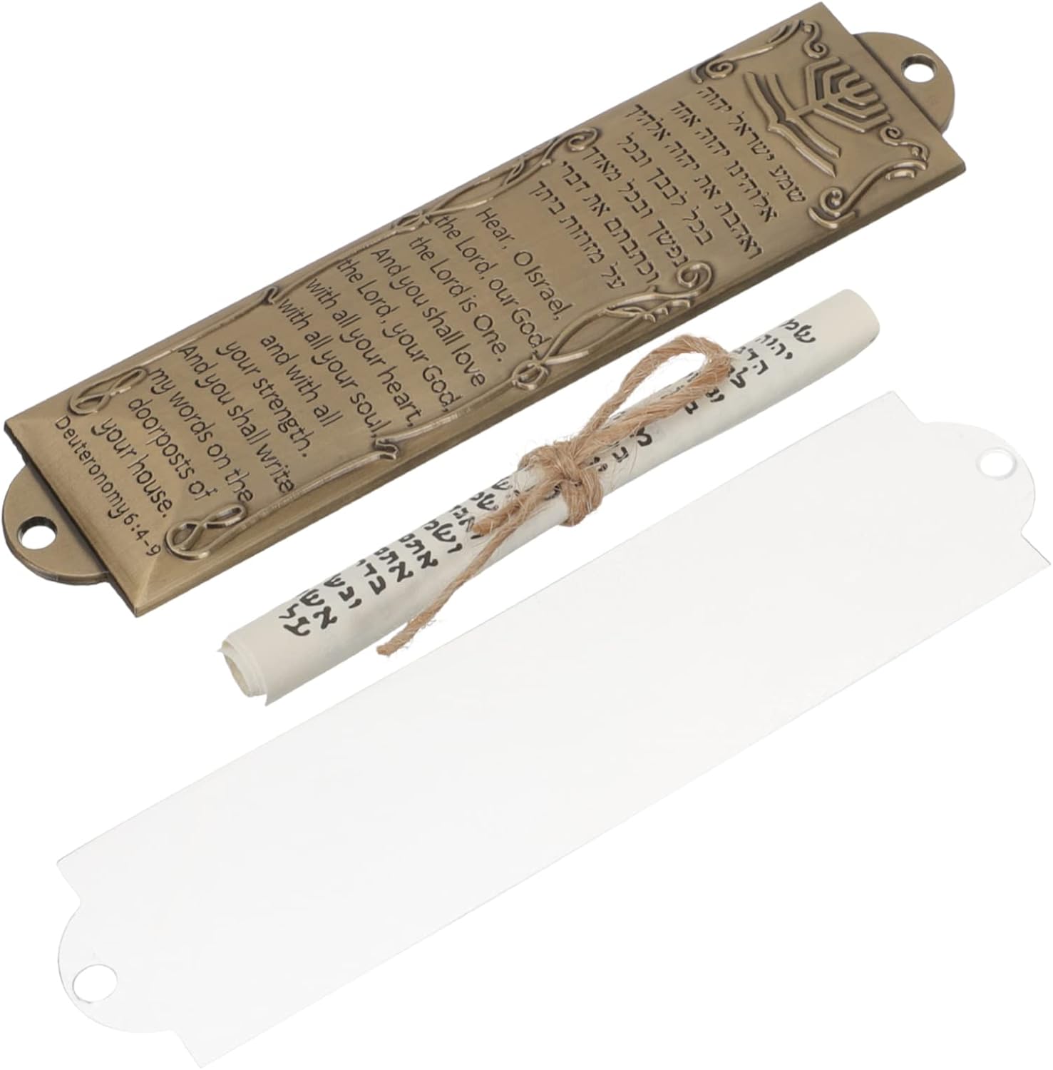 IMIKEYA 6 Set Hebrew Pomegranate Mezuzah Bronze Decor