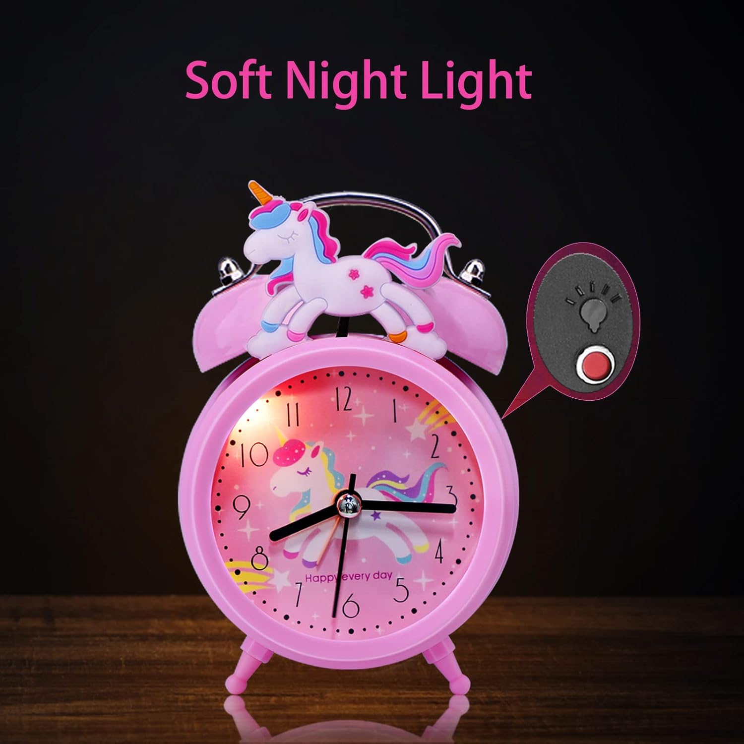 QearFun Unicorn Alarm Clock for Girls Kids