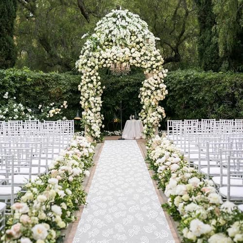 HEALON White Wedding Aisle Runner 3x50Feet Rose