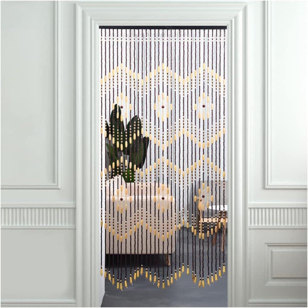 ZHOUXIAO Premium Wood Beaded Curtain for Doorways