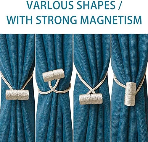 XDerlin Magnetic Curtain Holdbacks 16 Inch Beige