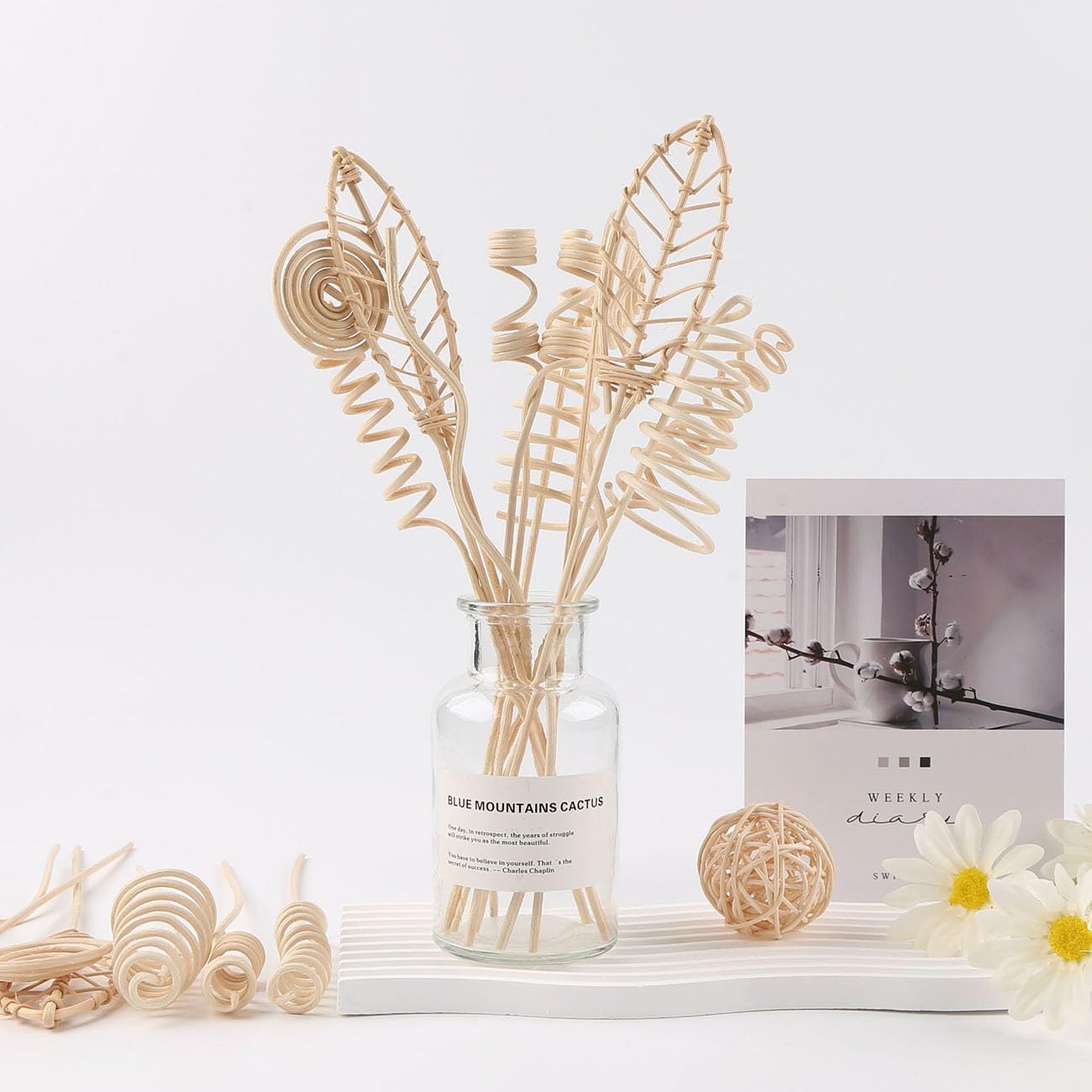 BEITABEI Aromatherapy Stick Natural Wheat Home Decor