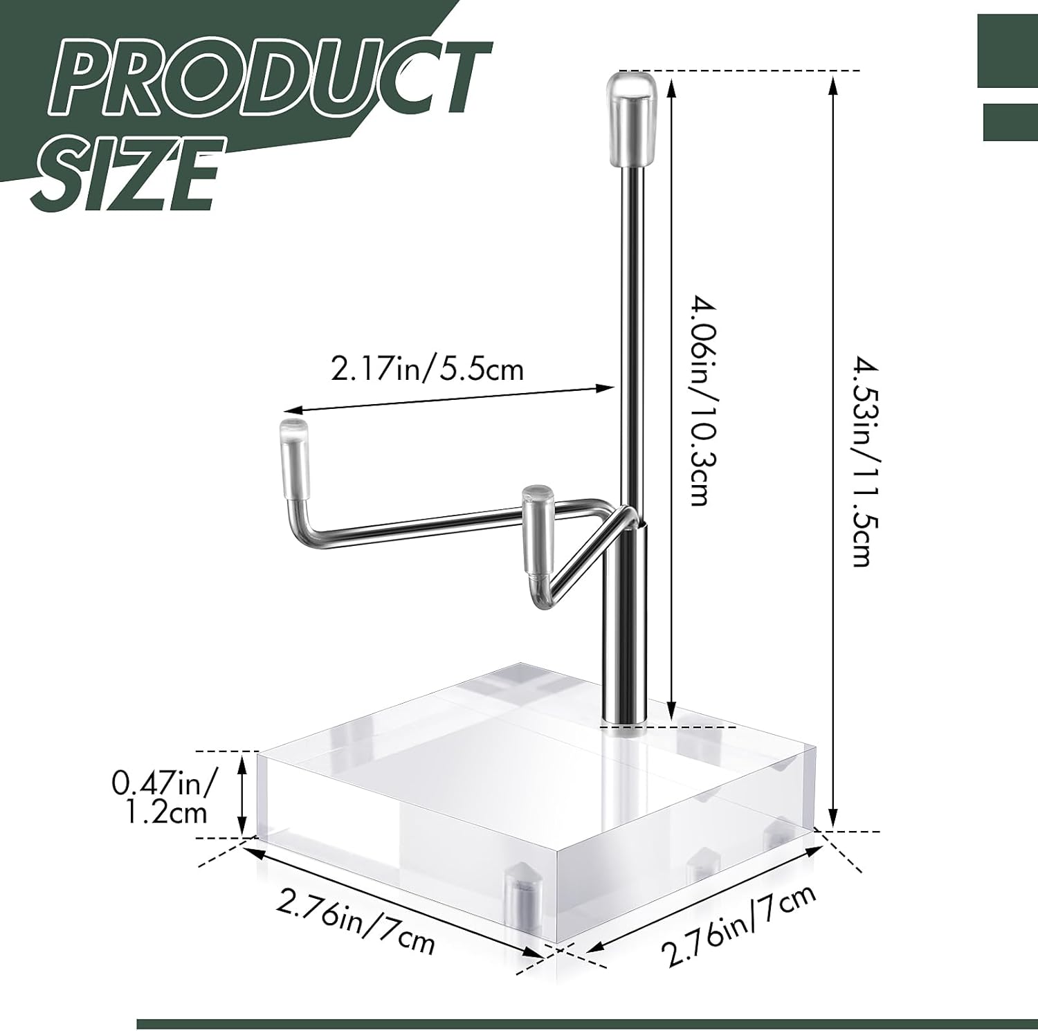 Sibba Adjustable Metal Arms Display Easel Stand with Acrylic Base