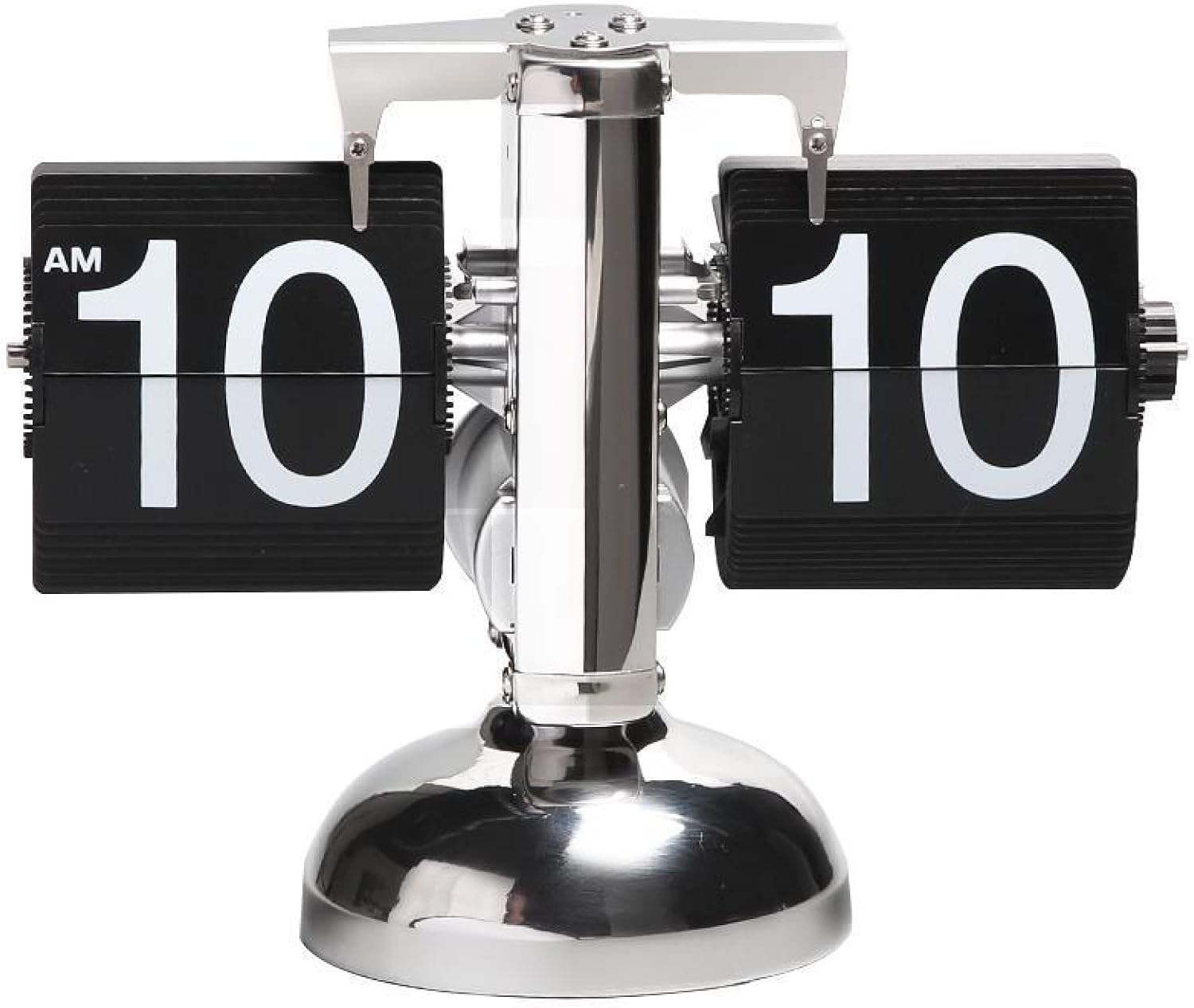 Retro Digital Flip Down Clock Black White