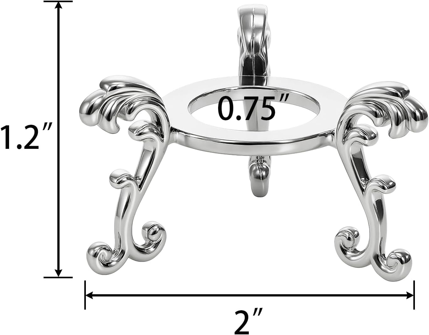 Jucoan 14 Pack Crystal Ball Stand Metal Silver