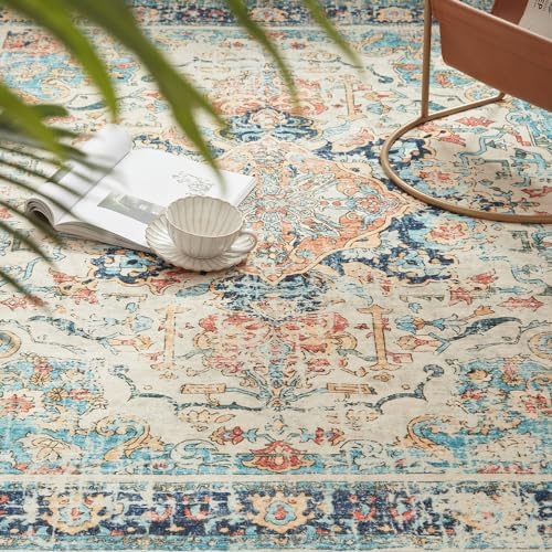 Topllen Runner Rug 26x8 Boho Washable Kitchen Rug