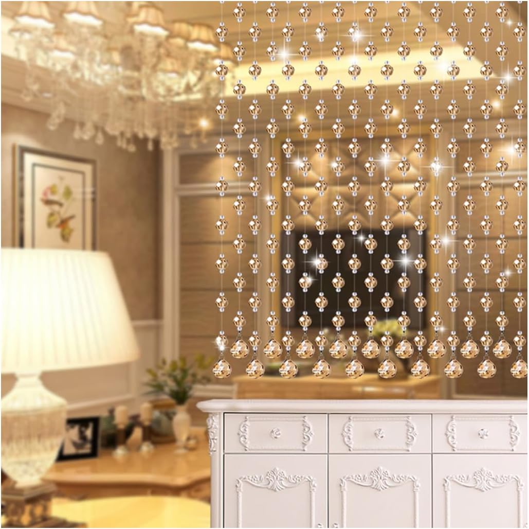 GVILTY Crystal Beaded Curtain Door Decor 35x59 Inch