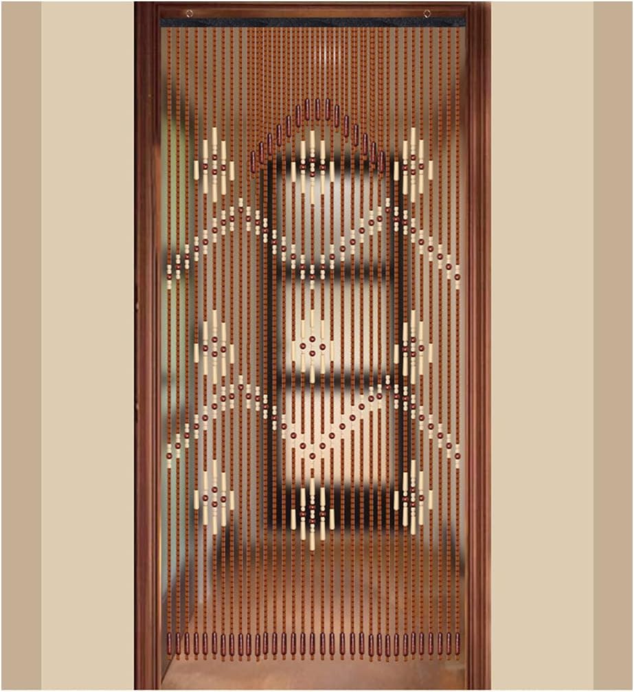 ZHOUXIAO Wood Beaded Curtain for Doorways and Closets