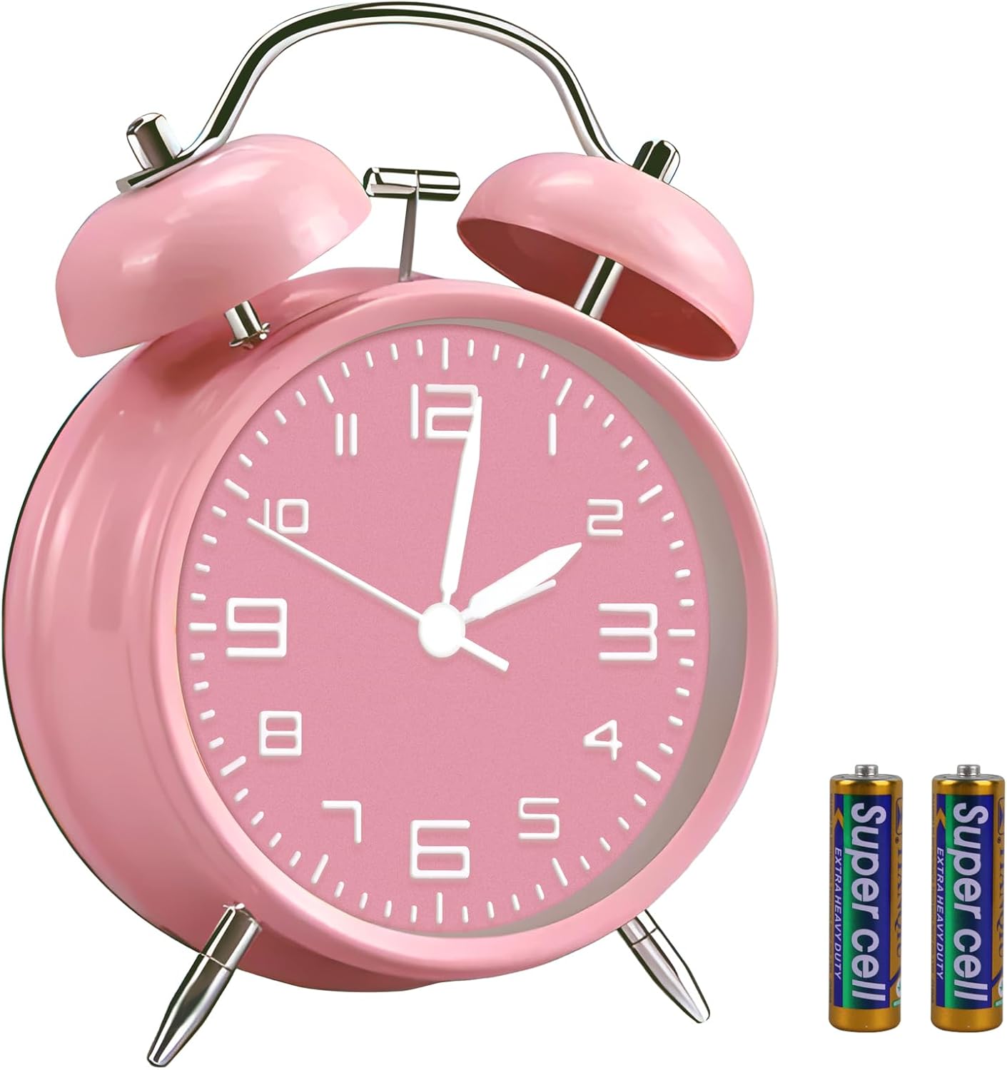 Pxy Loud Alarm Clock for Heavy Sleepers 3D Dial Battery Operated