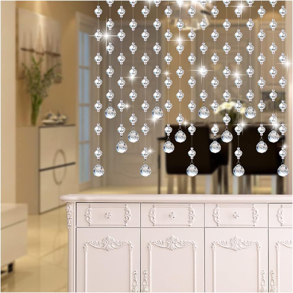 ZHOUXIAO Crystal Beaded Curtain Door Divider