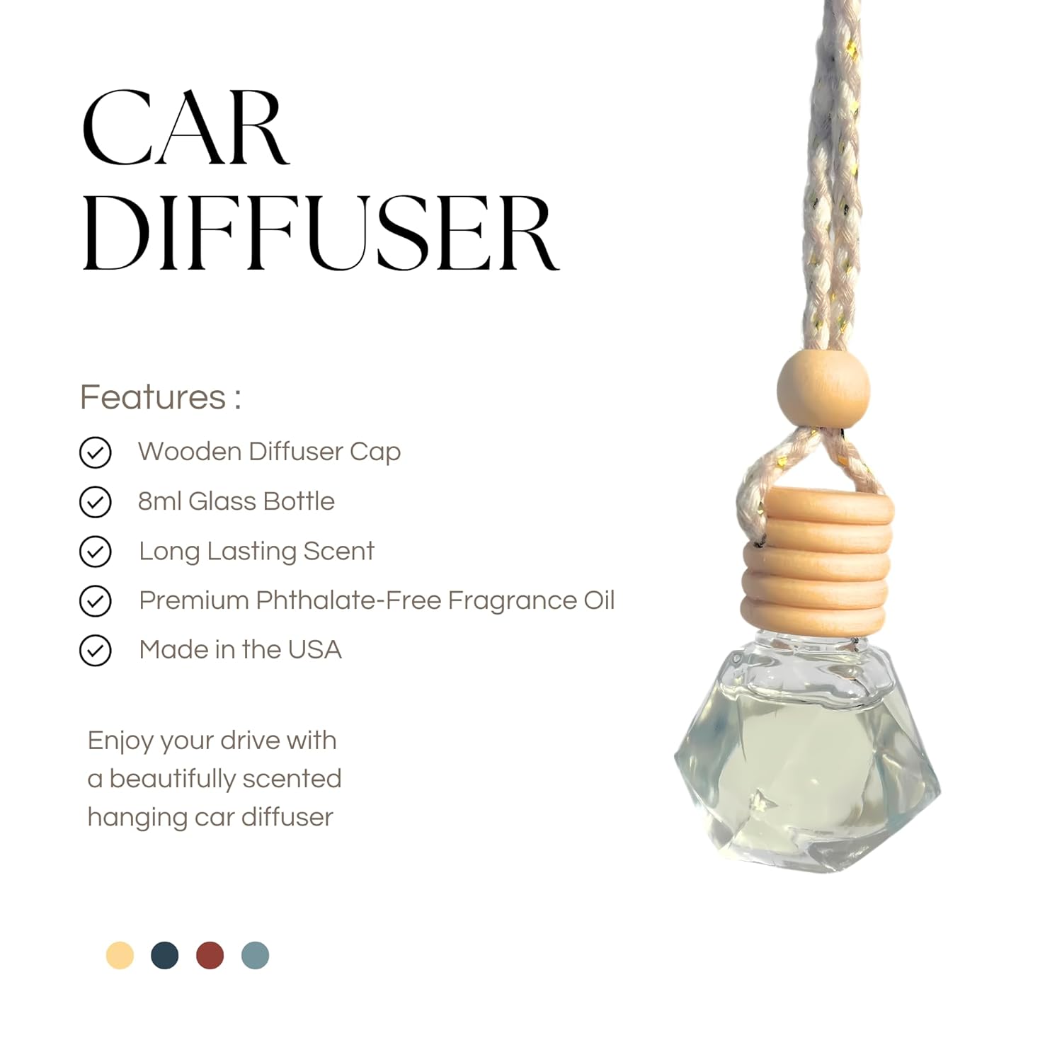 Hily Candles Car Diffuser Palo Santo Eucalyptus 2 Pack